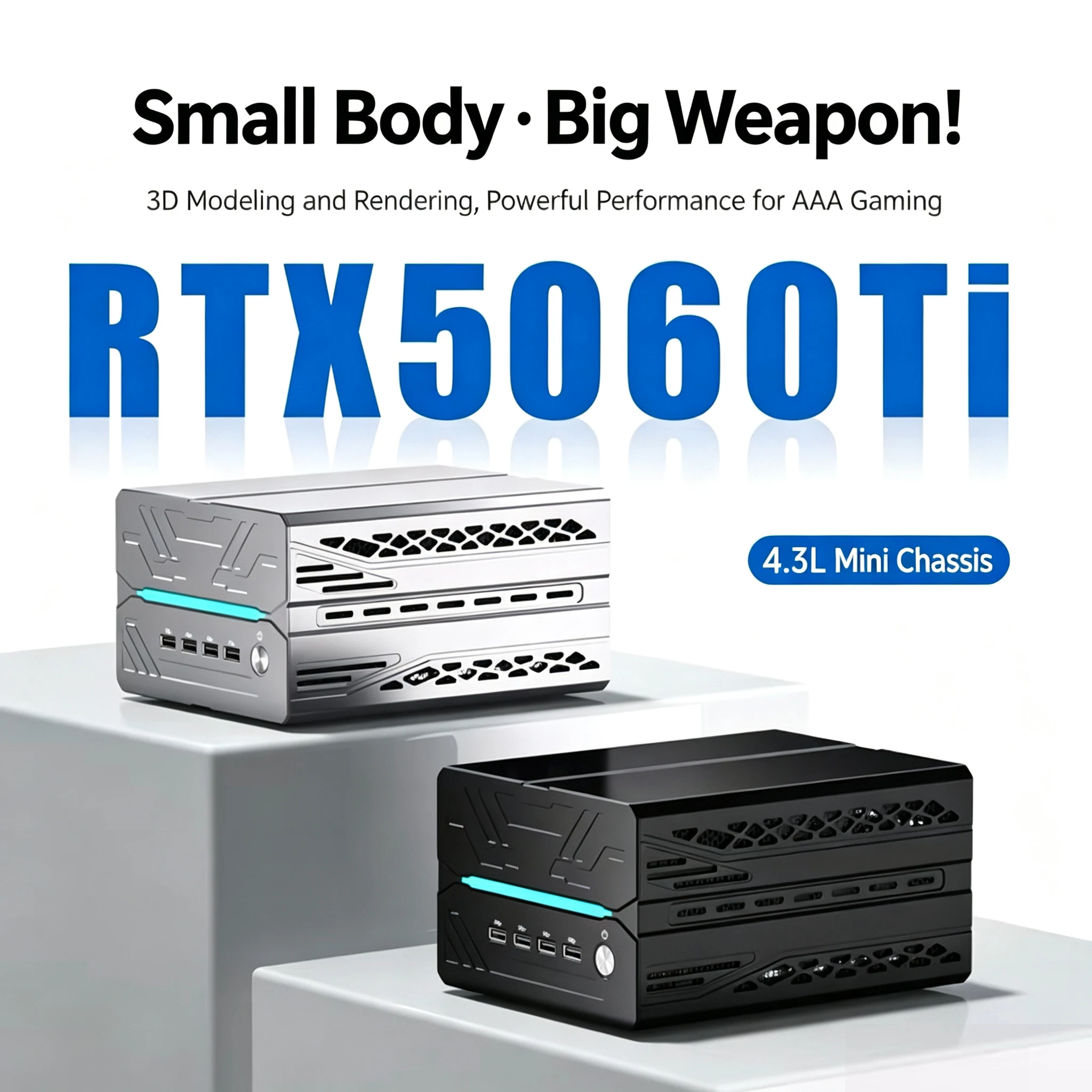 MSECORE Gaming Mini PC Intel Core i9-14900F RTX 5060 Ti 16G Dedicated GPU Win11 DDR5 NVMe SSD WiFi6E BT5.3 8K Desktop Computer