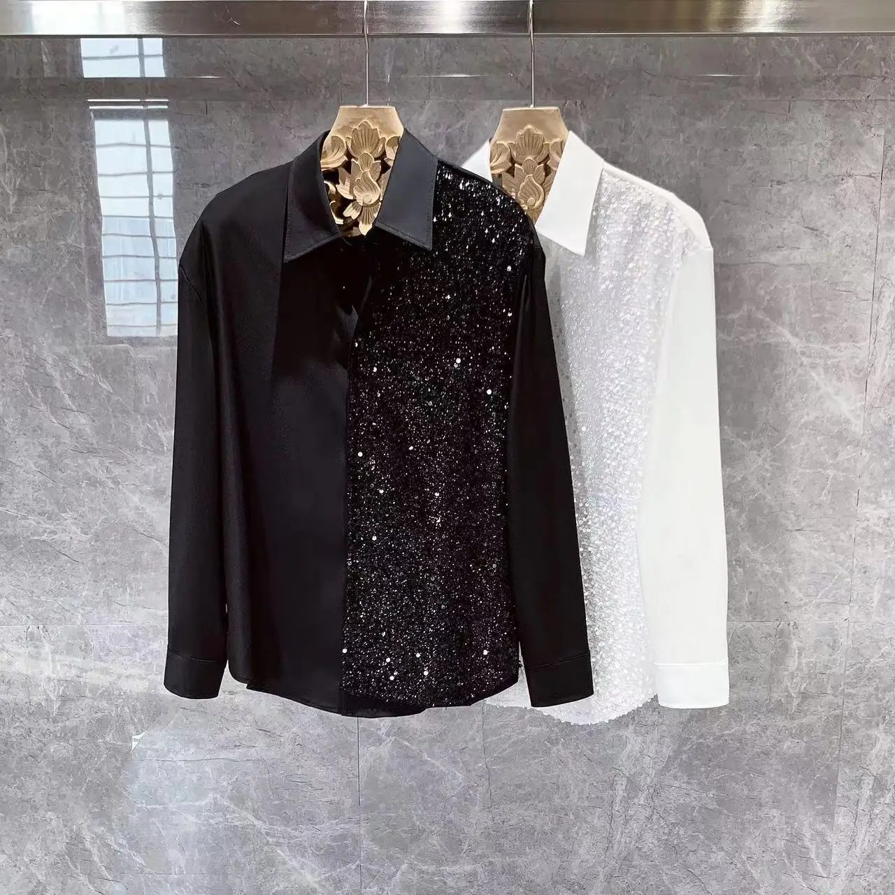 Niche Long-sleeved Shirts Sense of Design Male Korean Loose Casual Fashionable Comfortable All-matching Cool Personality