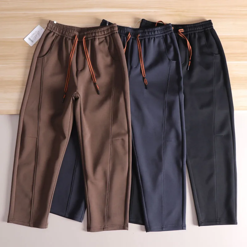 

Loose Wide Leg Sweatpants Men's Casual Cotton Polyester Blend Comfortable Liquid Ammonia Air Cotton 3D Tailoring Autumn New S...