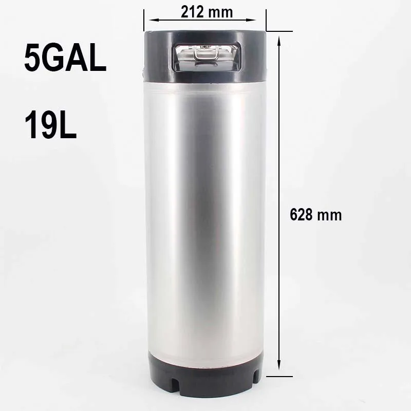 Brand New 19L(5Gallon ) Ball Lock Cornelius (Corny) Keg Stainless Steel 304 Rubber Top and Bottom Max Pressure 130psi