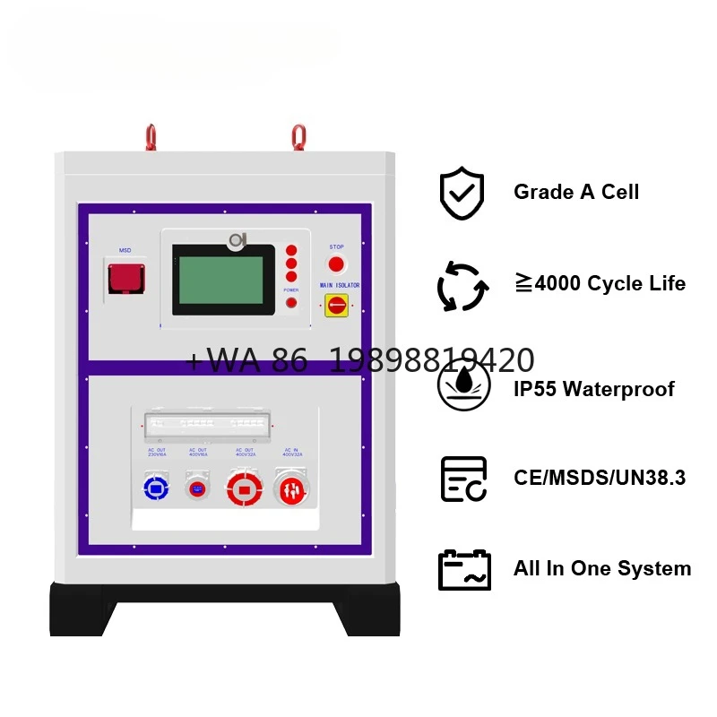 High Power 60kWh 100kWh Off Grid Mobile Power Bank Solar Power System and Generator System Hybrid Energy Storage System