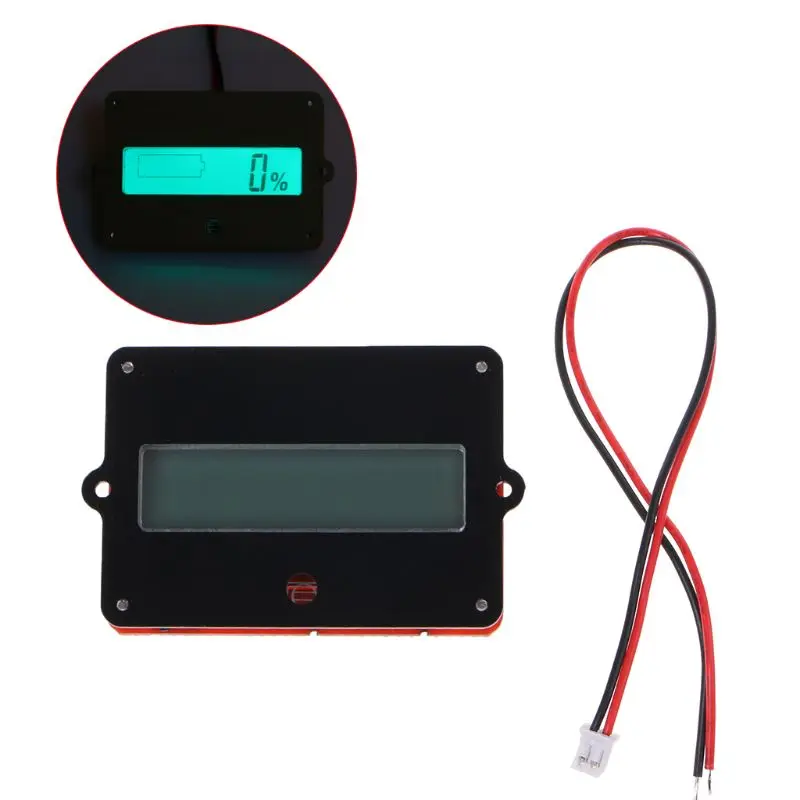 Индикатор тестера емкости аккумулятора для свинцово-кислотного лития LiPo LCD 12 В 24 В 36 В 48 В