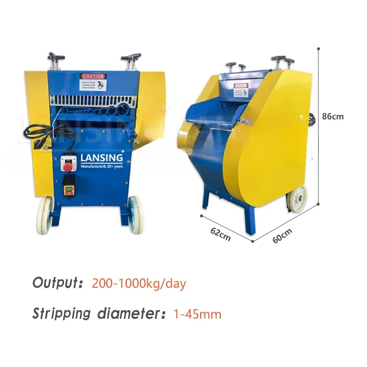 FC-2 Electric 1-45mm Automatic Wire Stripping Machine for Scrap Copper Cable Recycling  