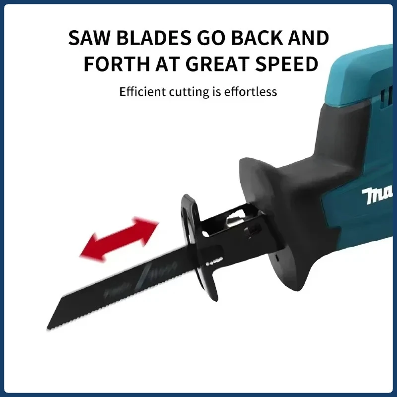 ماكيتا DJR189 اللاسلكي القابلة لإعادة الشحن الخشب فرش منشار قطع المعادن الكهربائية الترددية المنشار المحمولة 18 فولت أداة السلطة