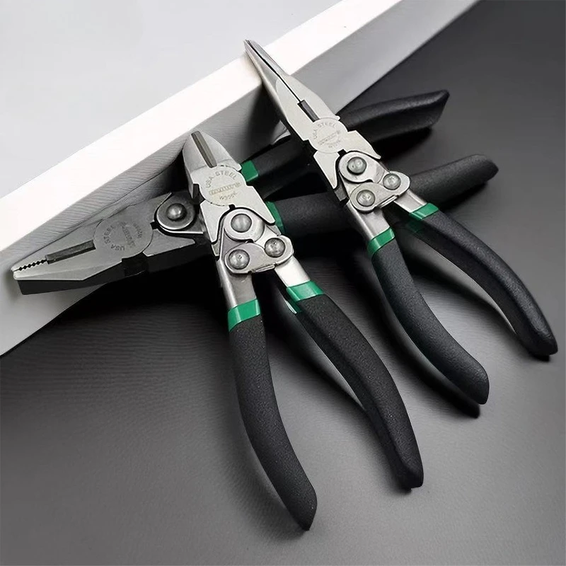 

8" Diagonal Pliers Crimping Tool Wire Stripper Multi Tools Chrome Vanadium Steel Diagonal Side Cutting Pliers Wire Cutter