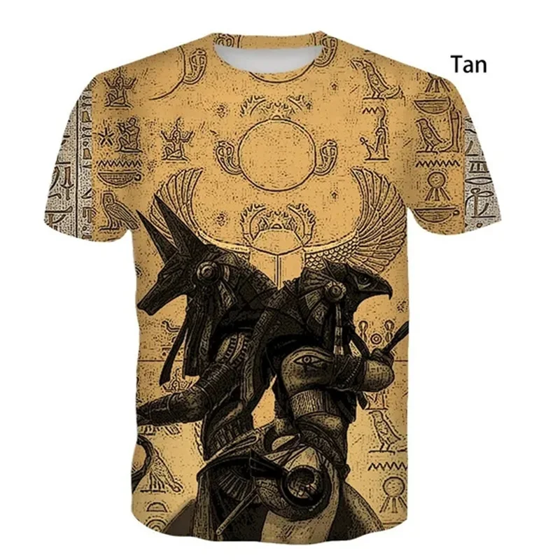 Horus T Shirt Ancient Egyptian God Eye of Egypt Pharaoh 3d Anubis Printed Men T-Shirt Funny Kids Short Sleeve Vintage Streetwear