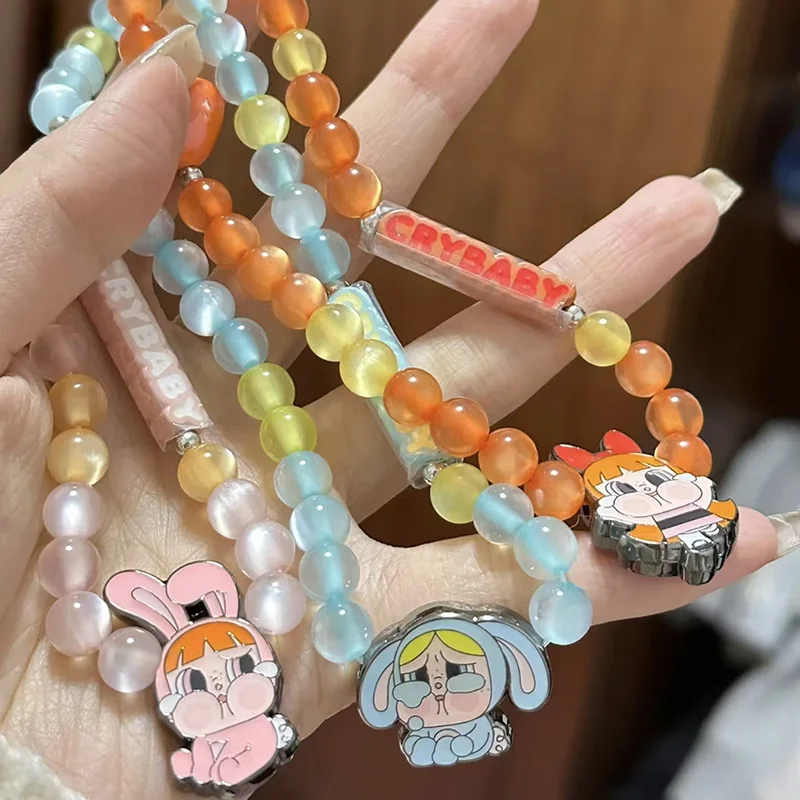 

POP MART Crybaby X The Powerpuff Girls Series Phone Charm Blind Box Mystery Box Guess Bag Toys Doll Cute Anime Figure