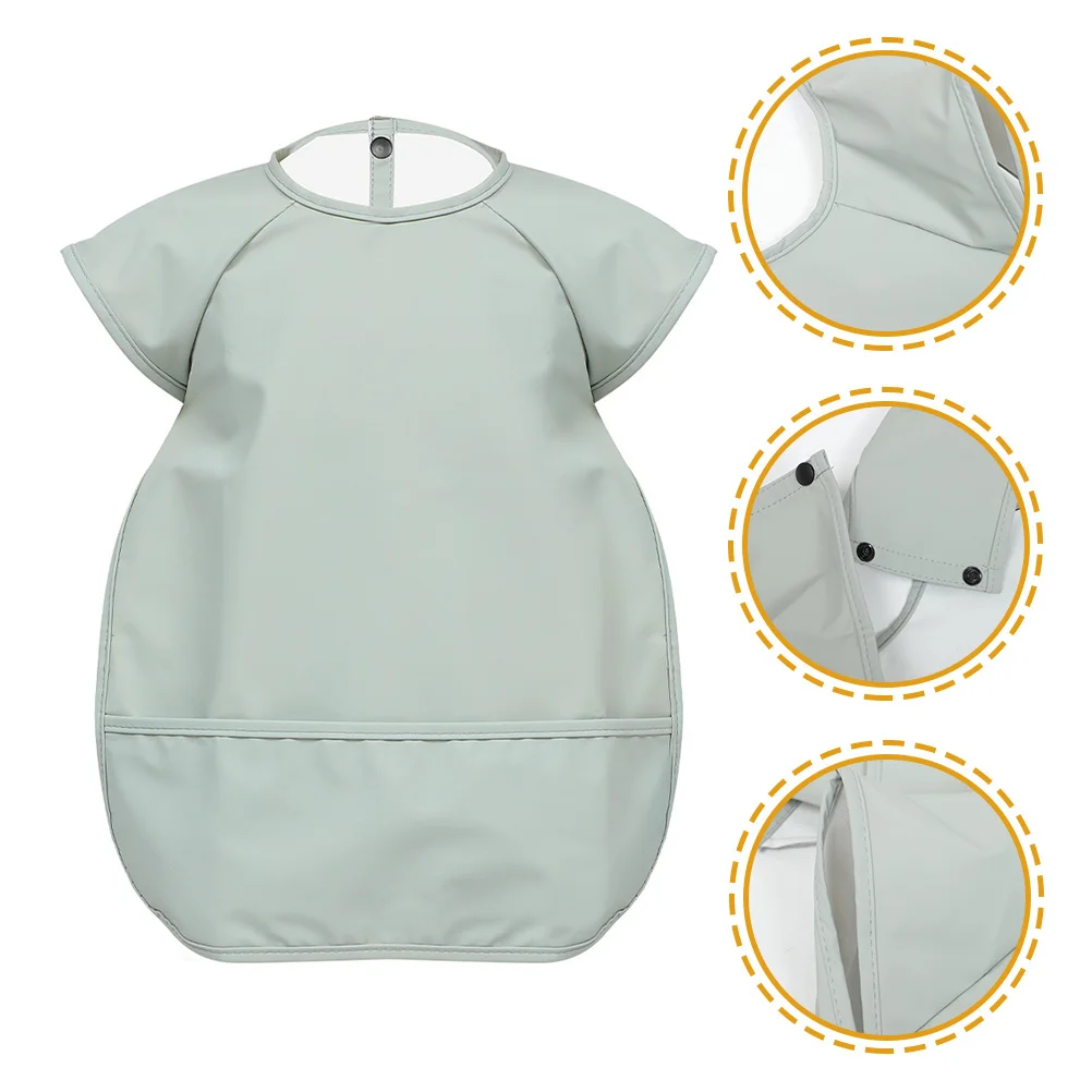 

Водонепроницаемый детский нагрудник без рукавов, фартук для еды для малышей, детской школы, детского сада, кормления, легко чистится, удобный