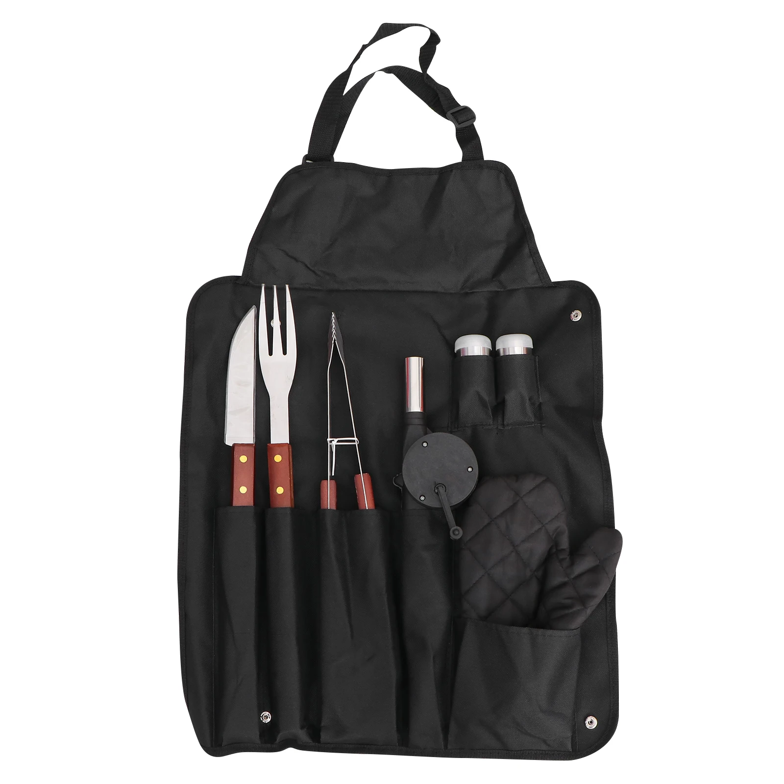 

Barbecue Tool Set Stainless Steel Wooden H Grilling Utensils Compact Design Durable Easy Use Outdoor BBQ Camping Accessories