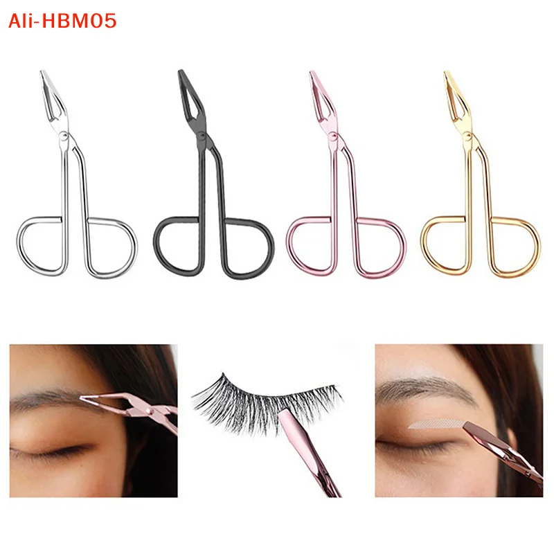 (HB05)Elbow Eyebrow Plucker Stainless Steel Elbow Clip Scissor Tweezer Plier Beauty Slanted Puller Extension Eye Plucking Tool