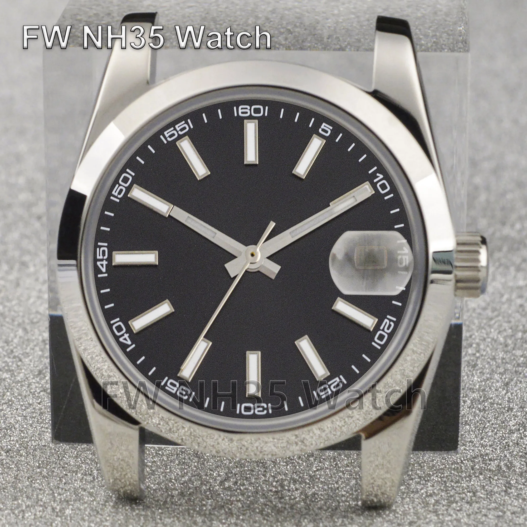 

36mm 39mm Watch Case Sapphire Glass Luminous Dial Hands Stainless Steel Case for Mod Datejust Watch Parts Fit NH35/36 Movement
