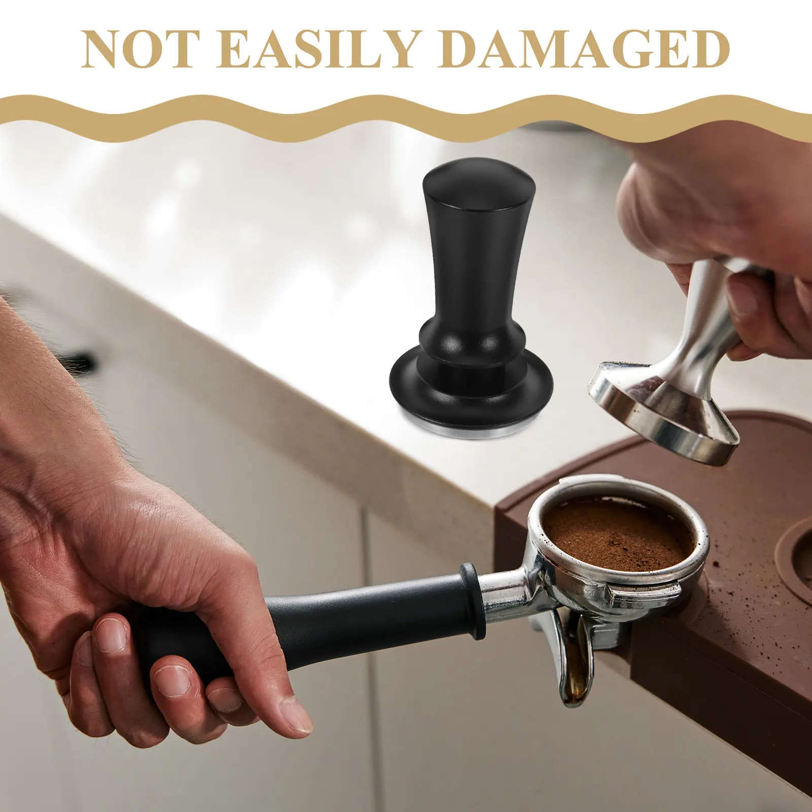 Spring Loaded Calibrated Espresso Tamper Adjustable Type Distributor Even Extraction Coffee Tamper Aluminum Alloy