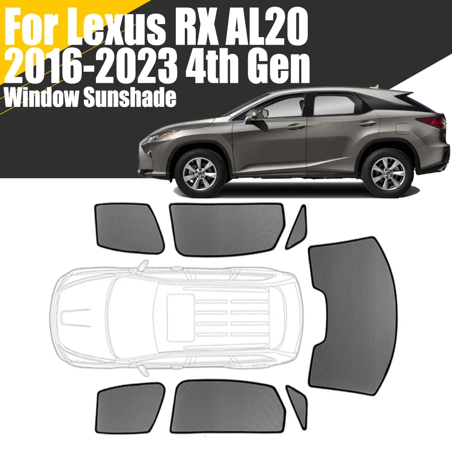 Custom Magnetic Car Window Sunshade For Lexus RX AL20 2016-2023 RX350 450H 4th Gen Curtain Mesh Front Windshield Frame Curtain