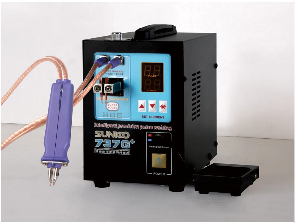 

SUNKKO 737G+ Battery Spot Welder 4.3KW High Power Automatic Spot Welding Machine For 18650 Lithium Batteries Pulse Spot Welders