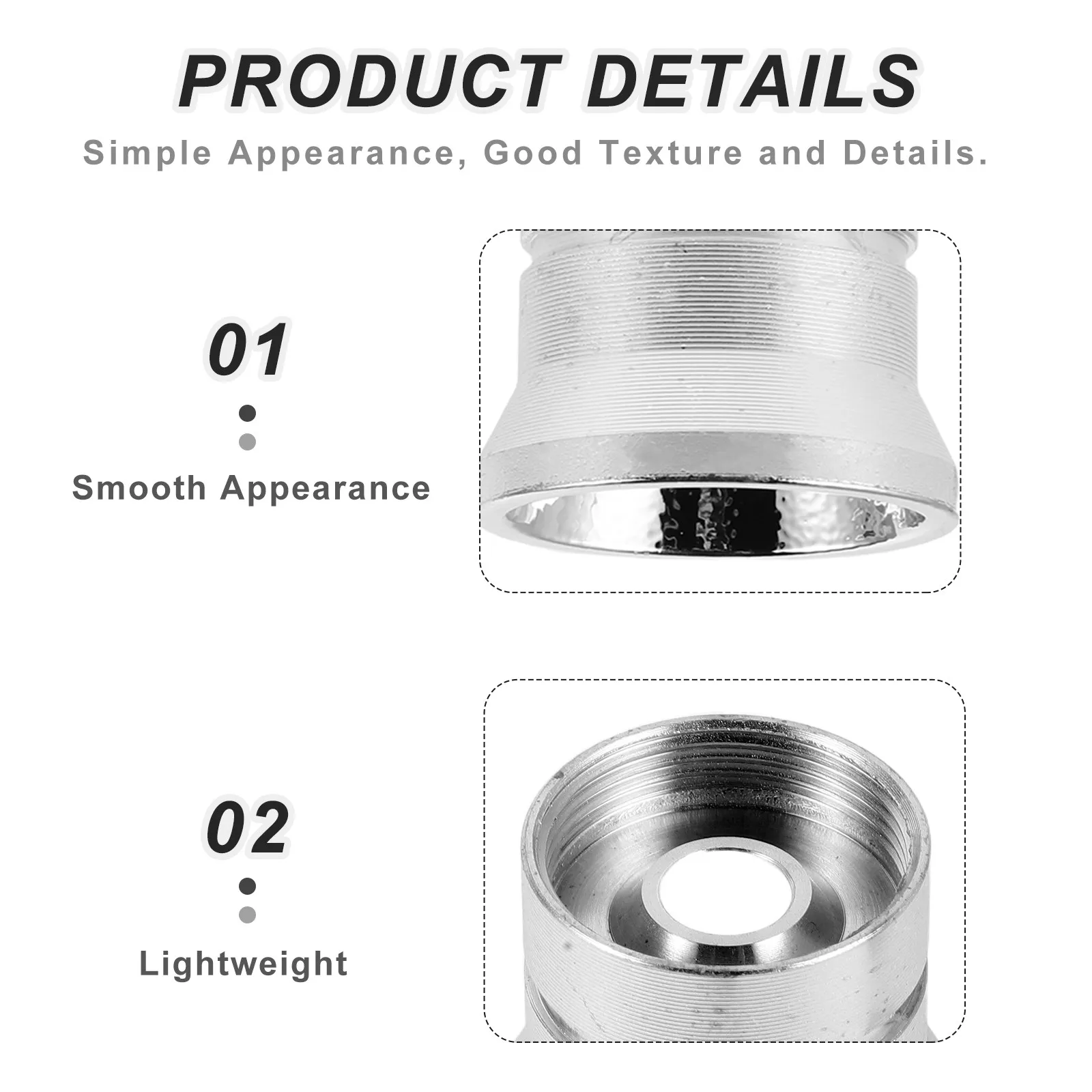 2Pcs Flashlight Reflector Cup Metal LED Light Reflector Cup Accessory Replacement for Spotlight Lampshade Outdoor Brightness view 3