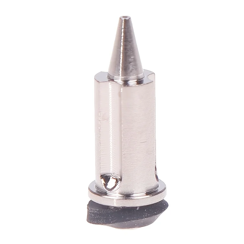 Metal airbrush nozzle replacement kit, including a 0.3mm nozzle tip and cap; universal repair parts for non-electric airbrushes.