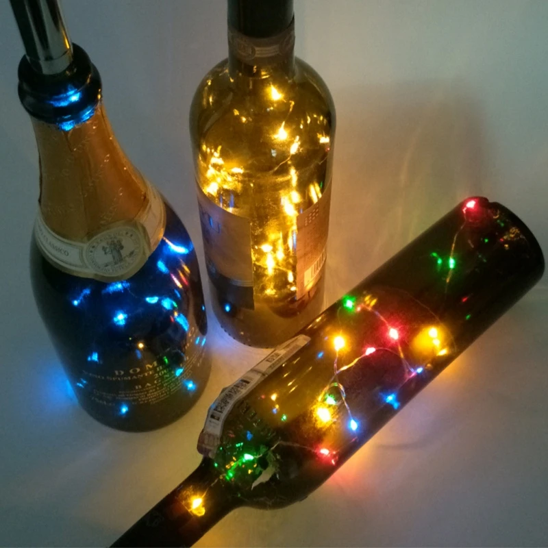 20 LED Fy String Light Battery Operated Night Fy Cork Light Wine Bottle Pa