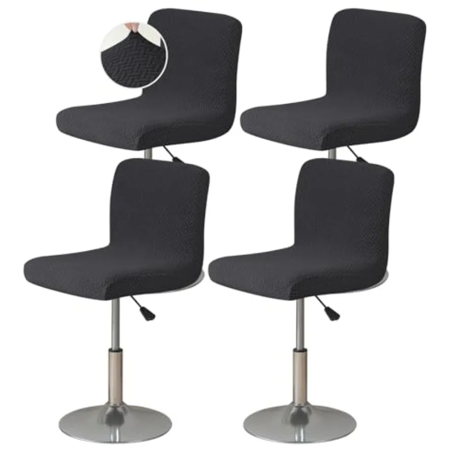 

Bar Stool Covers Set of 4, Stretch Bar Stool Chair Cover Slipcovers, Jacquard Counter Stool Bar Chair Covers for Kitchen Pub Di