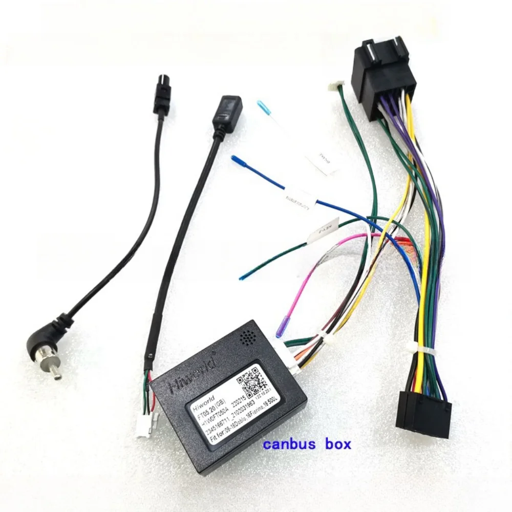 Car accessories Car radio Canbus Box Decoder For FIAT 500L/PANDA UNO DOBLO 2 Din 16PIN Wiring Harness Plug Power Cable Android