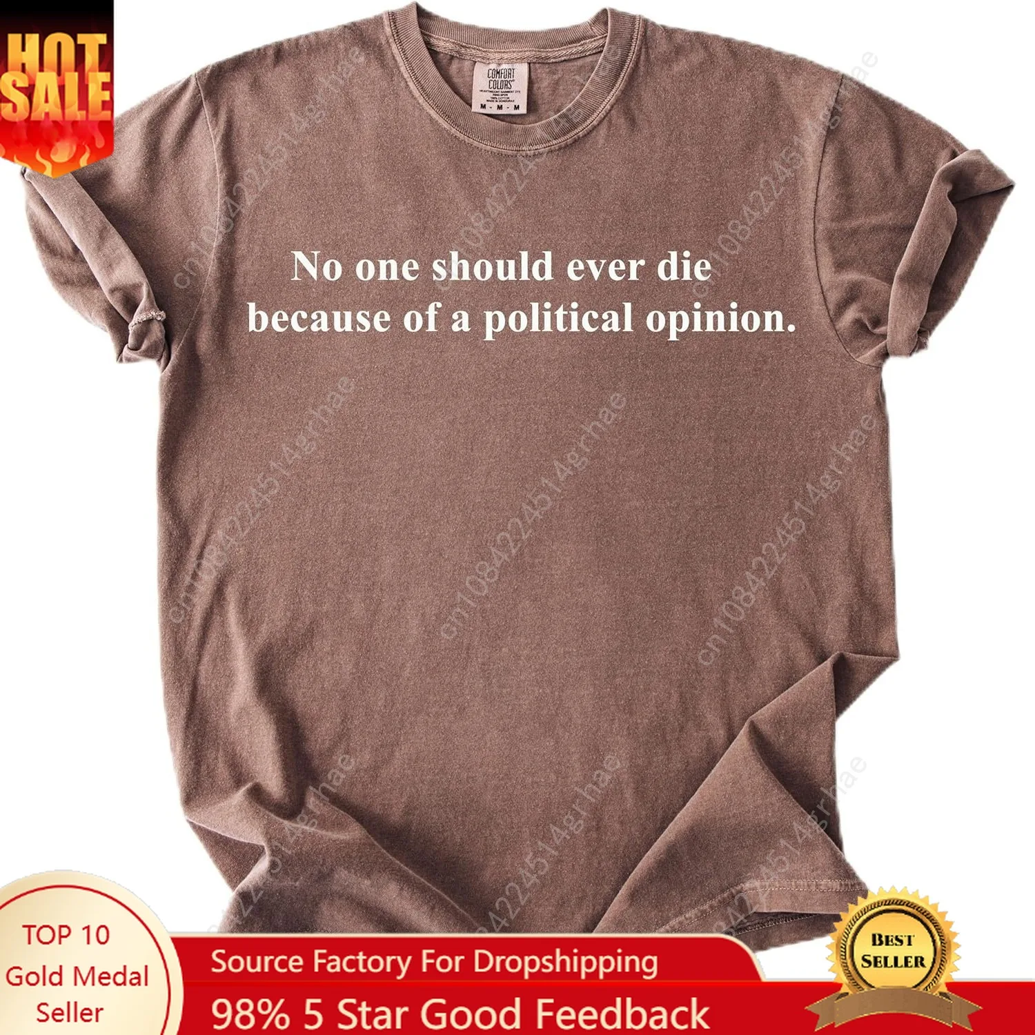 

Charlie Kirk T-Shirt - Support American Values - No One Should Die Political Opinion Comfort Colors Shirt Multi