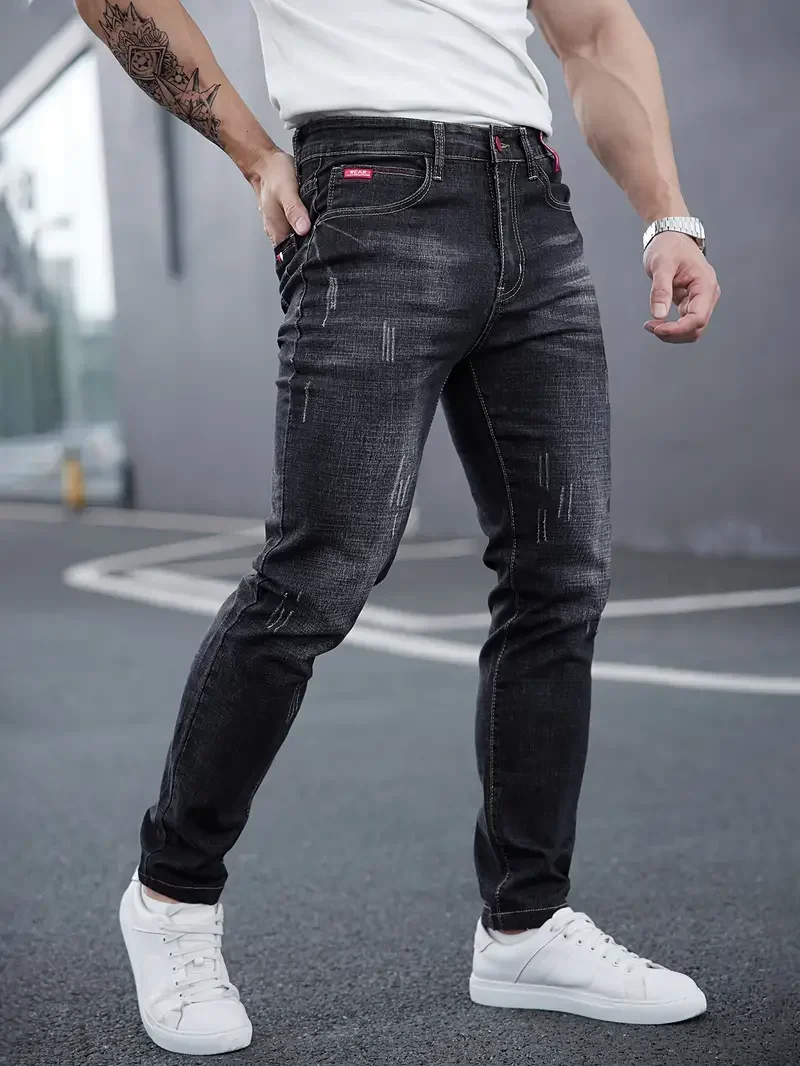 Men's Slim Casual Street Classic Skinny Jeans Pencil Jeans Trendyy Stretch Style Comfortable Casual Fashion Versatile