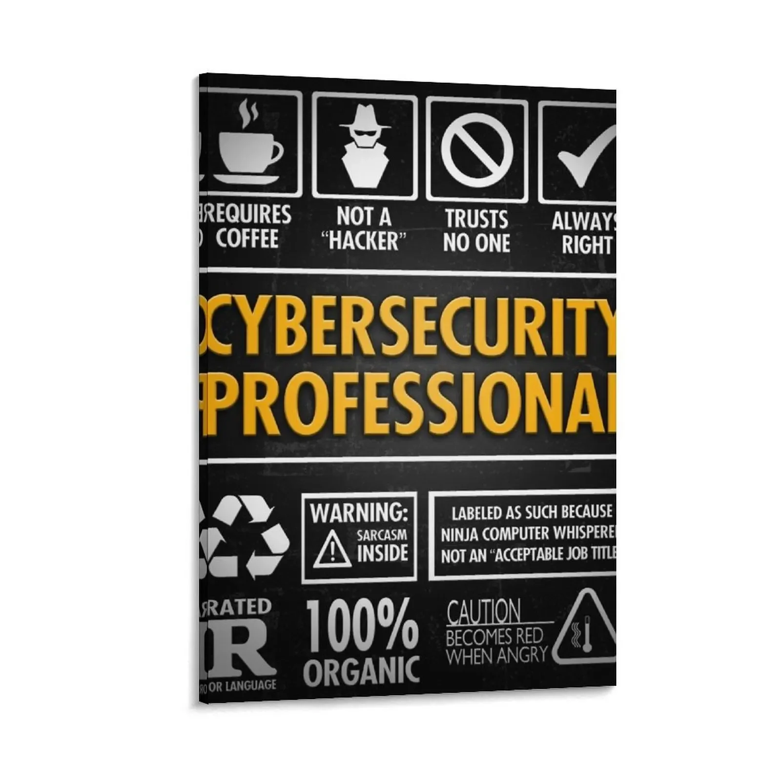 Cybersecurity Not A Hacker Wall Art Canvas Painting living room decoration Decoration for bedroom anime poster