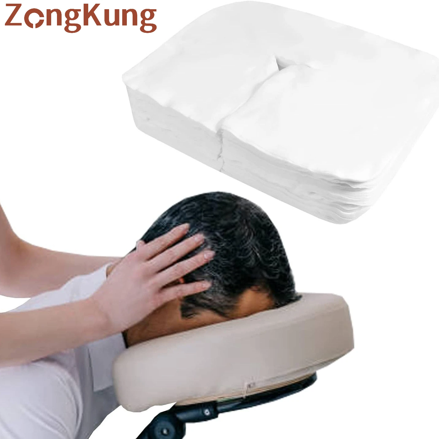 

Spa or Beauty Salon 100/200Pcs Disposable Face Covers Sheet Headrest Pads Pillow Hole Cover for Massage Table Massage Chair