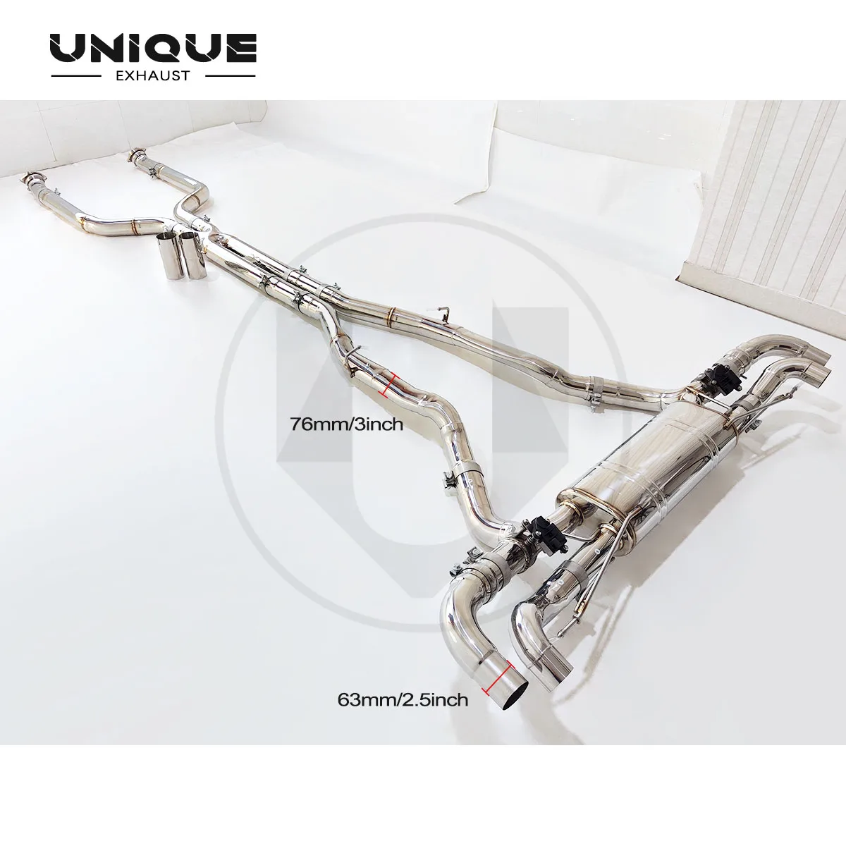 

UNIQUE for 2024+ BMW X7 M60i 4.4t ss304 high performance catback valve exhaust system with exhaust muffler