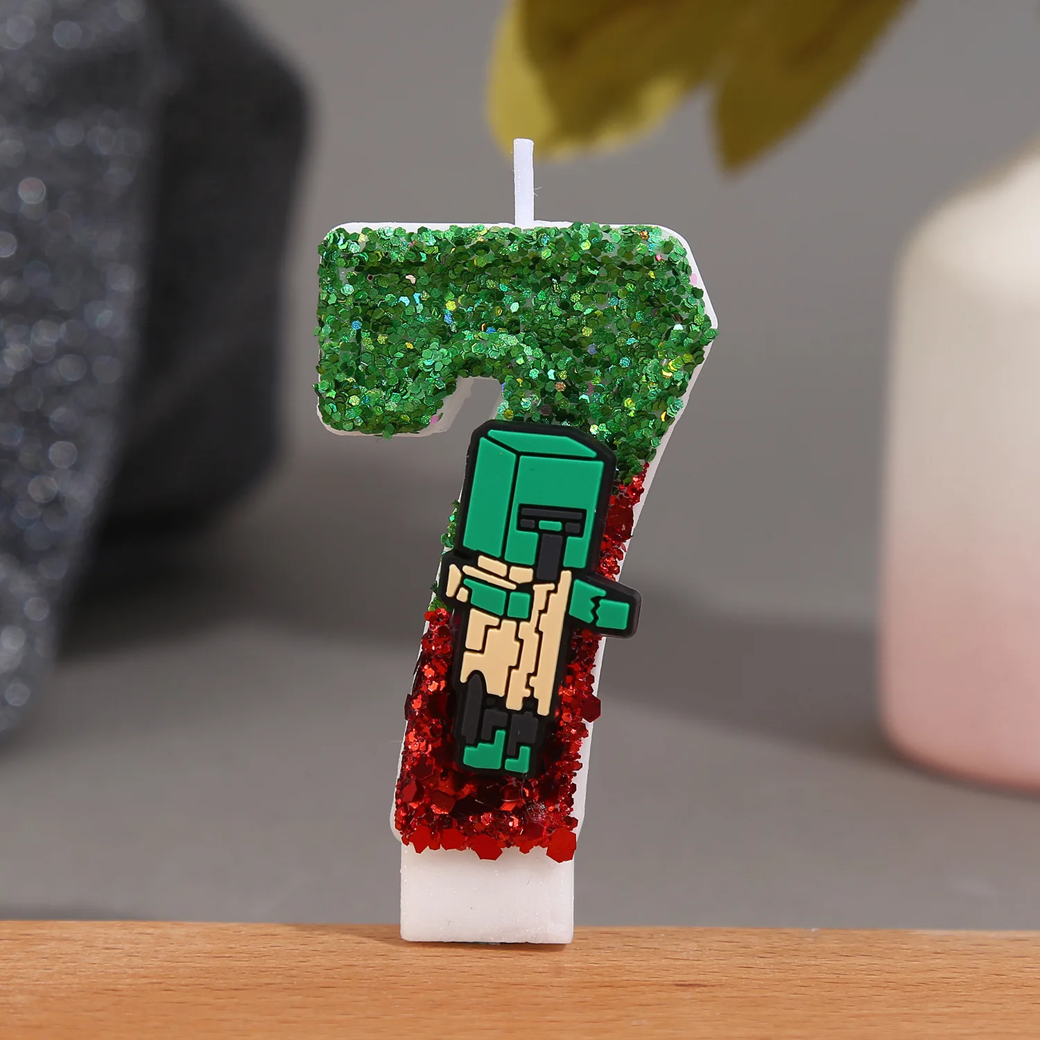 Event Supplies - Minecraft Creatieve Cartoon Cijfers Verjaardagstaart Decoratie