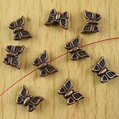 

30pcs 11.4x8.5mm antiqued copper tone butterfly spacer beads H1927