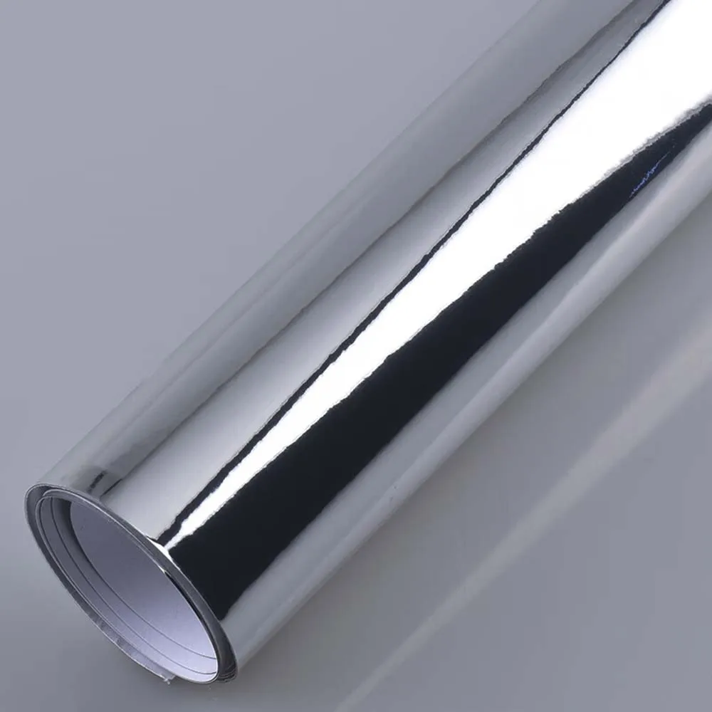 

MIRROR CHROME SILVER Car Wrap Vinyl Small Sizes Exterial Decoration Film with Air Release Channel DIY Decal