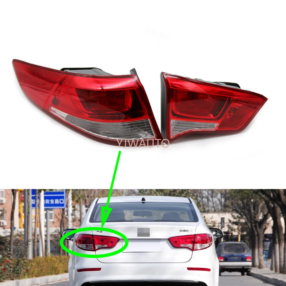 

Tail Lamp For Kia K2 Sedan 2015 2016 Tail Light Assembly Auto Rear Turning Signal Brake Lamp Warning Bumper Light