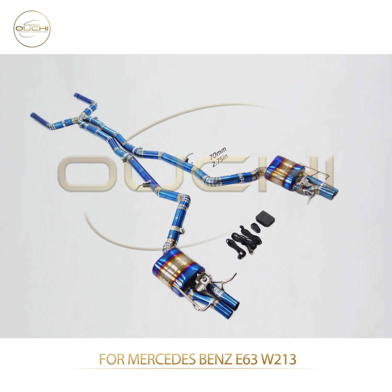 

OUCHI Dual Valve Ti Exhaust for Mercedes AMG E63 W213 Adjustable Loudness Cat-Back System V8 Performance Upgrade