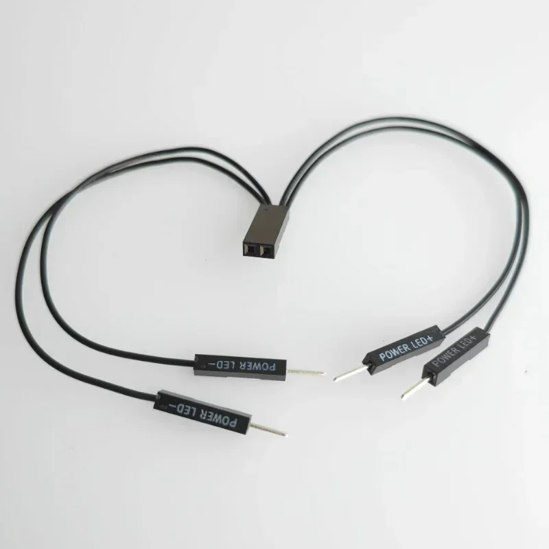 마더보드 전원 재시작 SW 재설정 HDD LED + - 케이블 2핀 2To4 분배기 지원 이중 시작 스위치 Dupont Male To Female
