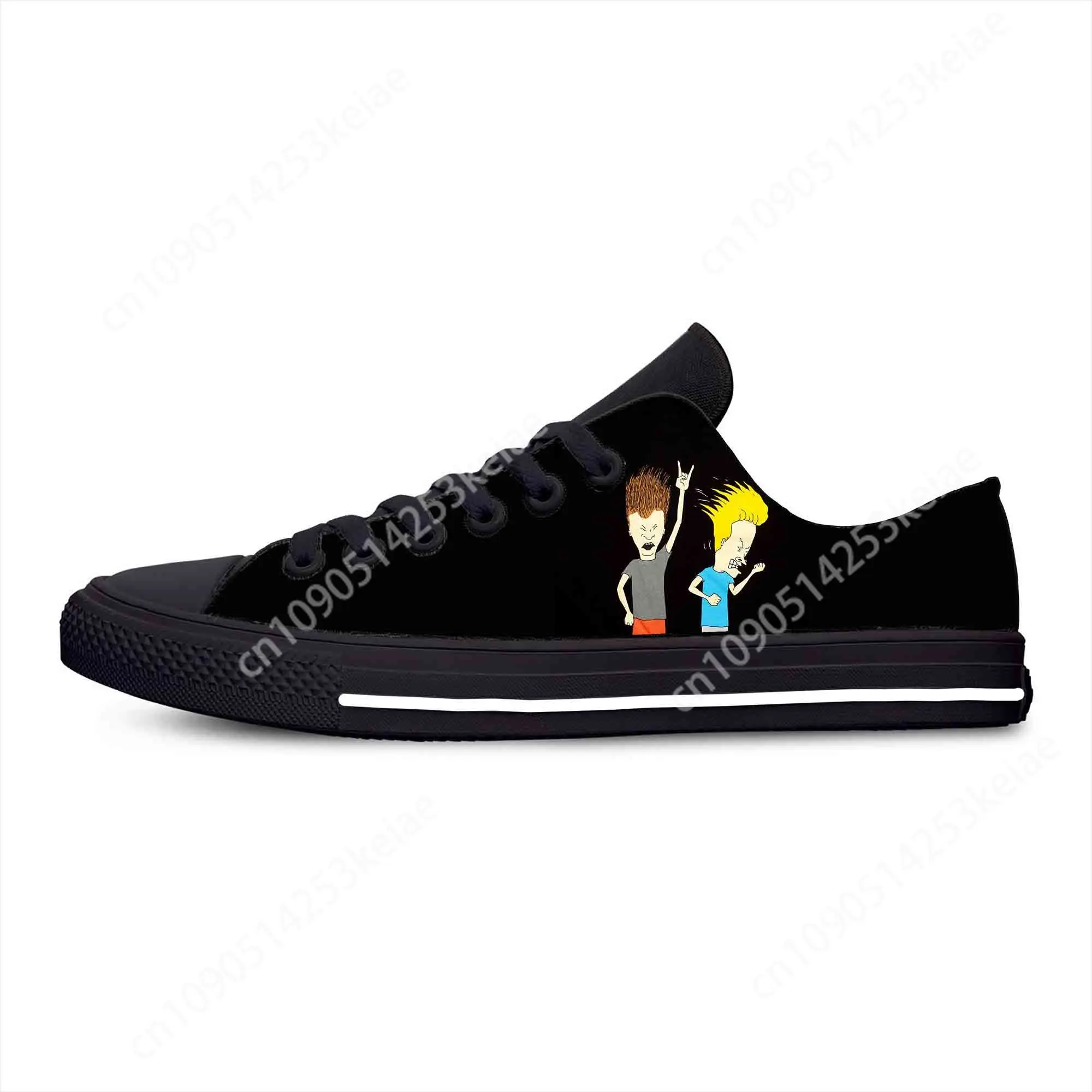 

Beavis Butthead Rock Anime Cartoon Manga Fashion Casual Cloth Shoes Low Top Lightweight Breathable 3D Print Men Women Sneakers
