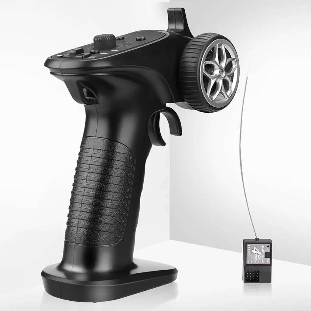 Transmissor e receptor de sistema de rádio 4CH RC Controle remoto de 2,4 GHz (distância 200-300 m) Transmissor controlador