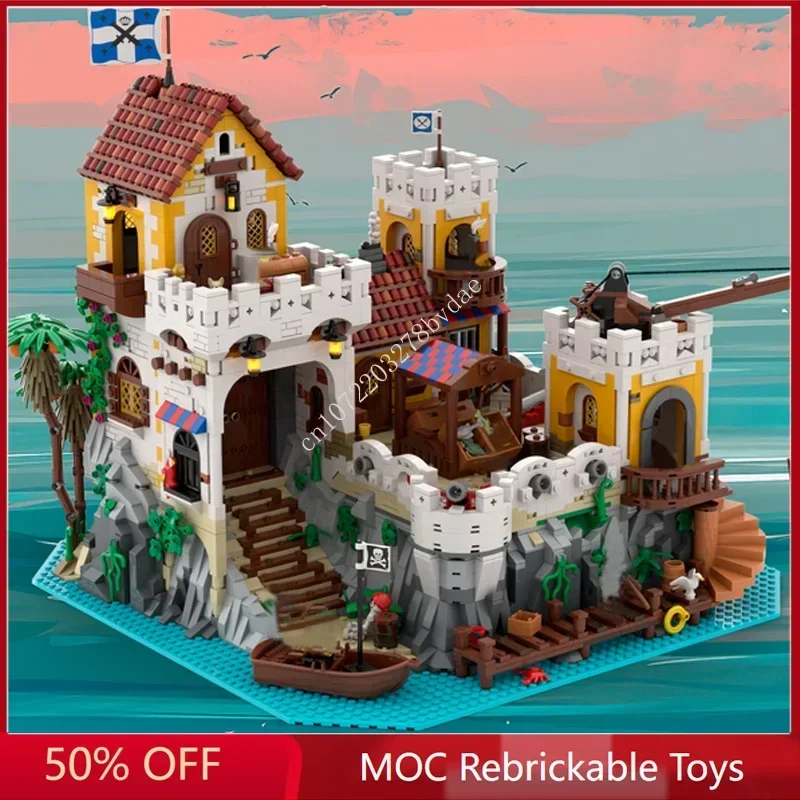 7521PCS Treasure Island - Pirates of Pirates Imperial Creative Compatible Building Block BrickChildren's Toy Christmas Gifts