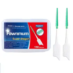 150 pcs/box Silicone Interdental Brushes Super Soft Dental Cleaning Brush Teeth Cleaner Dental Floss Toothpicks Oral Care Tools