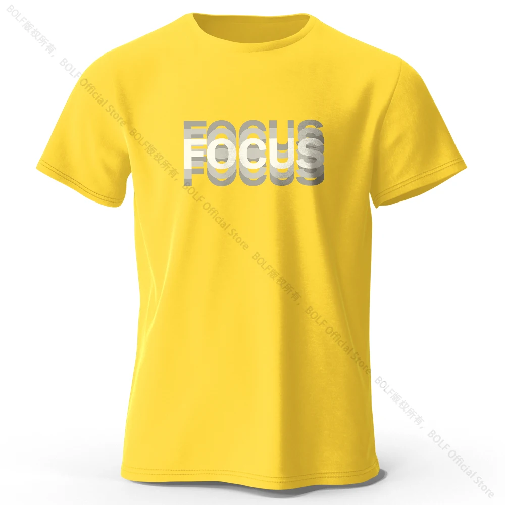 Focus Letter minimalistische stijl 100% katoenen T-shirt, lichtgewicht T-shirt met ronde hals en korte mouwen, perfect voor mannen en vrouwen