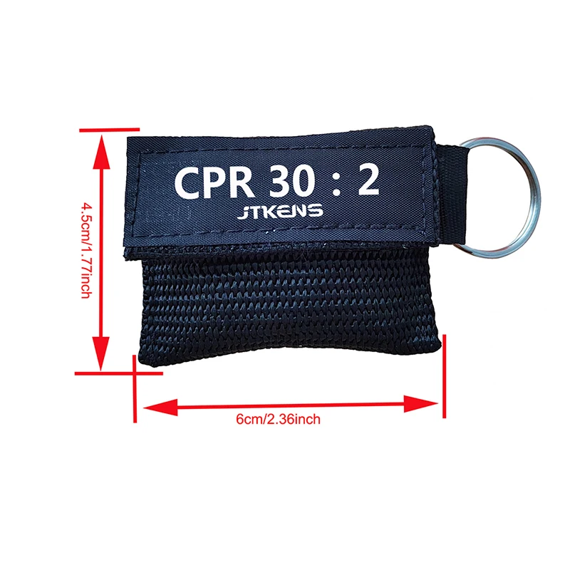 1PC CPR Resuscitator Emergency Mask One Way Valve Respirator Mask First Aid Kit Key chain