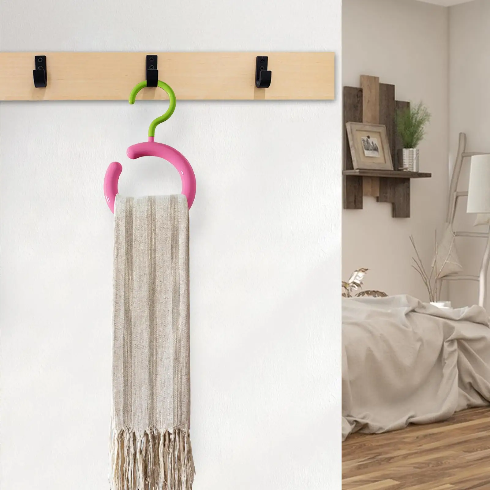 Dopamine Color Coat & Hat Hooks, Multi-functional Household Hanging Rack for Bags, Underwear, Camisoles & Caps, Dorm Storage