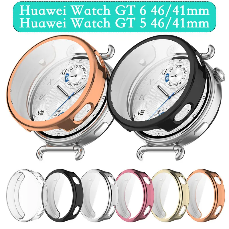 Case for Huawei Watch GT 6 46mm 41mm Screen Protector Case Soft TPU All-Around Protective Bumper Cover Tempered Glass PC Screen - view 3