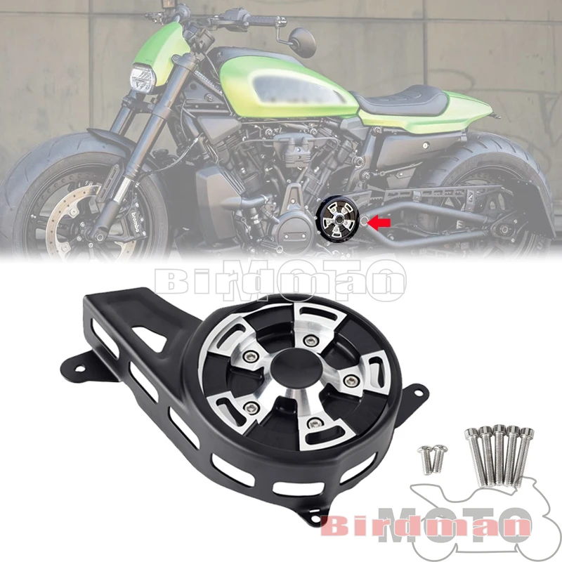 

For Harley Nightster 975 Sportster S 1250 RH1250S 2021-2023 Motorcycle Engine Front Pulley Cover Left Side Chain Sprocket Guard