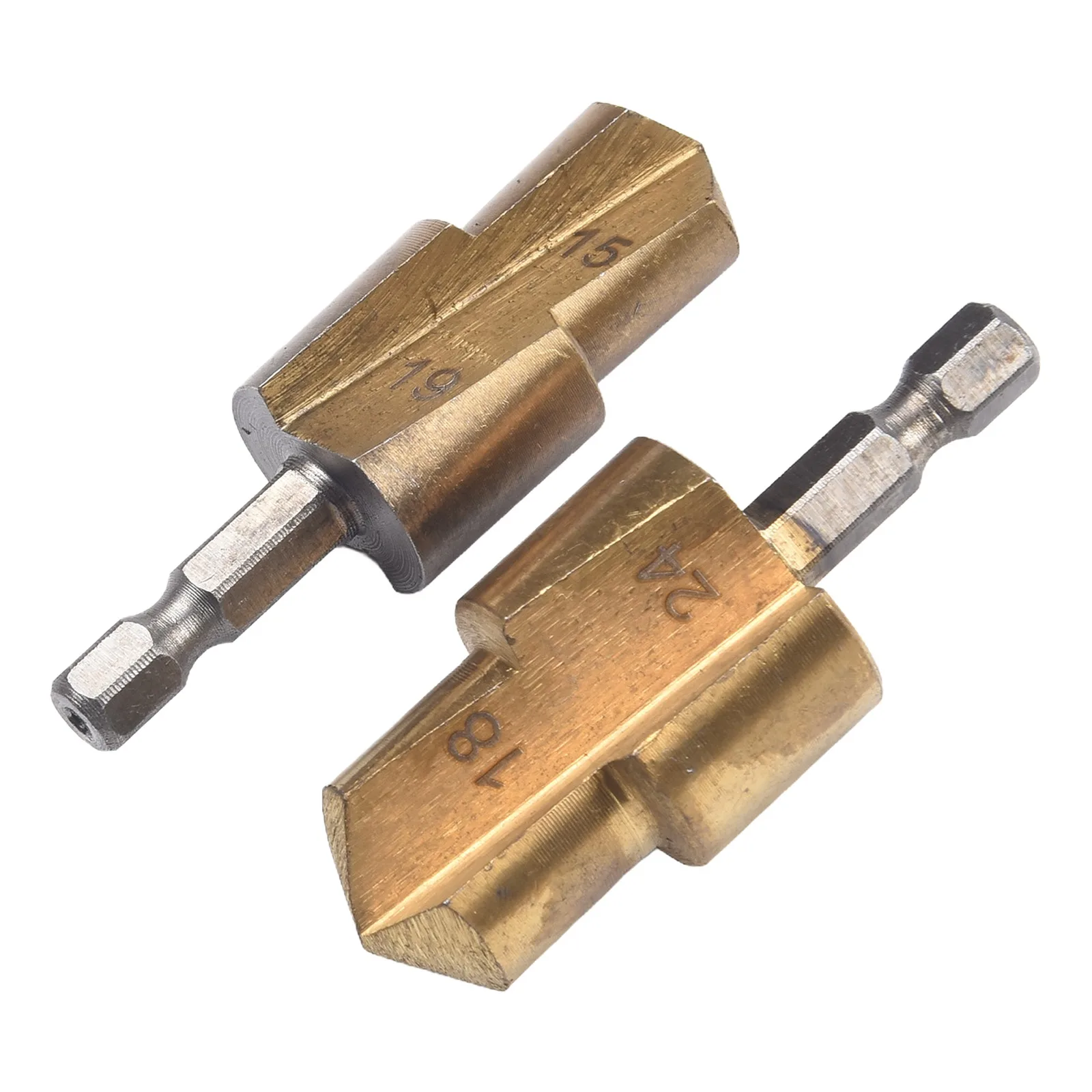 3-1pcs HSS Hexagonal Handle PPR Lifting Drill Bits For-Water Pipe Woodworking Reamer Chamferer Step Drill 20/25/32mm Gold