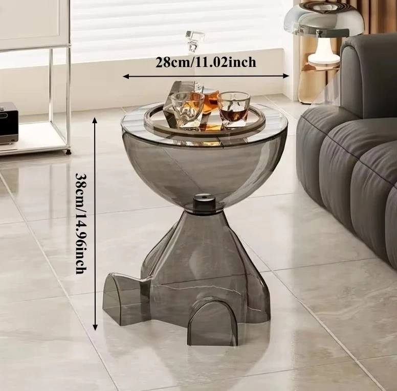 1pc High-Quality Acrylic Side Table Space-Saving Coffee Table for Home Living Room Sofa Bedside Nightstand image 6
