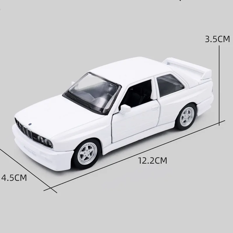 Simulation 1:36 BMW M3 1987 Vintage Sport Car Model Pullback Diecast Toy Vehicles Collective Miniature Voiture Home Decor