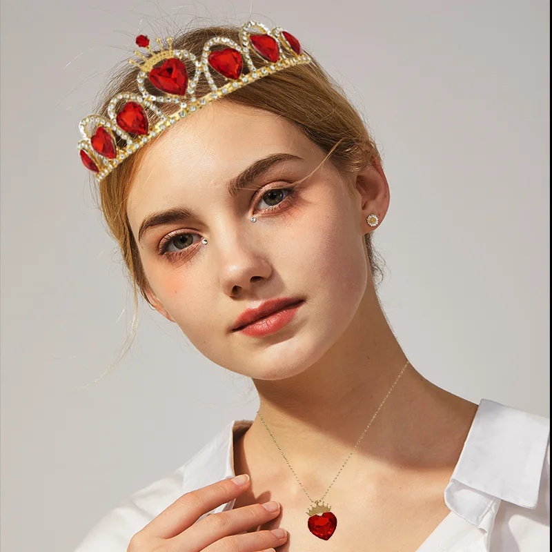 

Европейская и американская свадебная корона, каплевидный кристалл, шиньон, ожерелье, корона принцессы, день рождения, свадьба, кристалл, роскошная корона