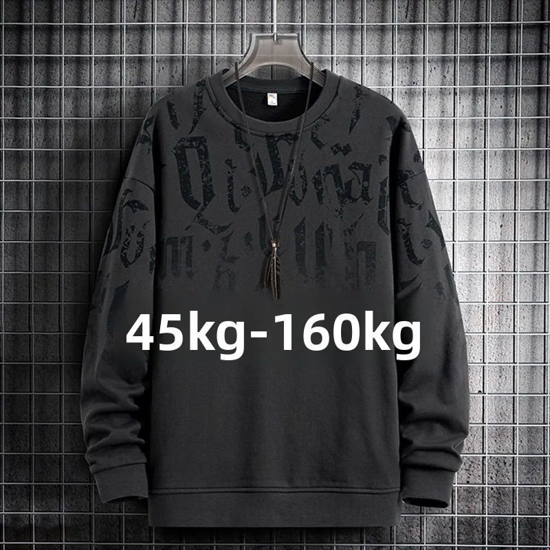 

Loose Fit Men's Hoodl Sweatirt Long Sve Base Layer plus Size Fat Men's Clothing Spring Autumn plus Size T-irt