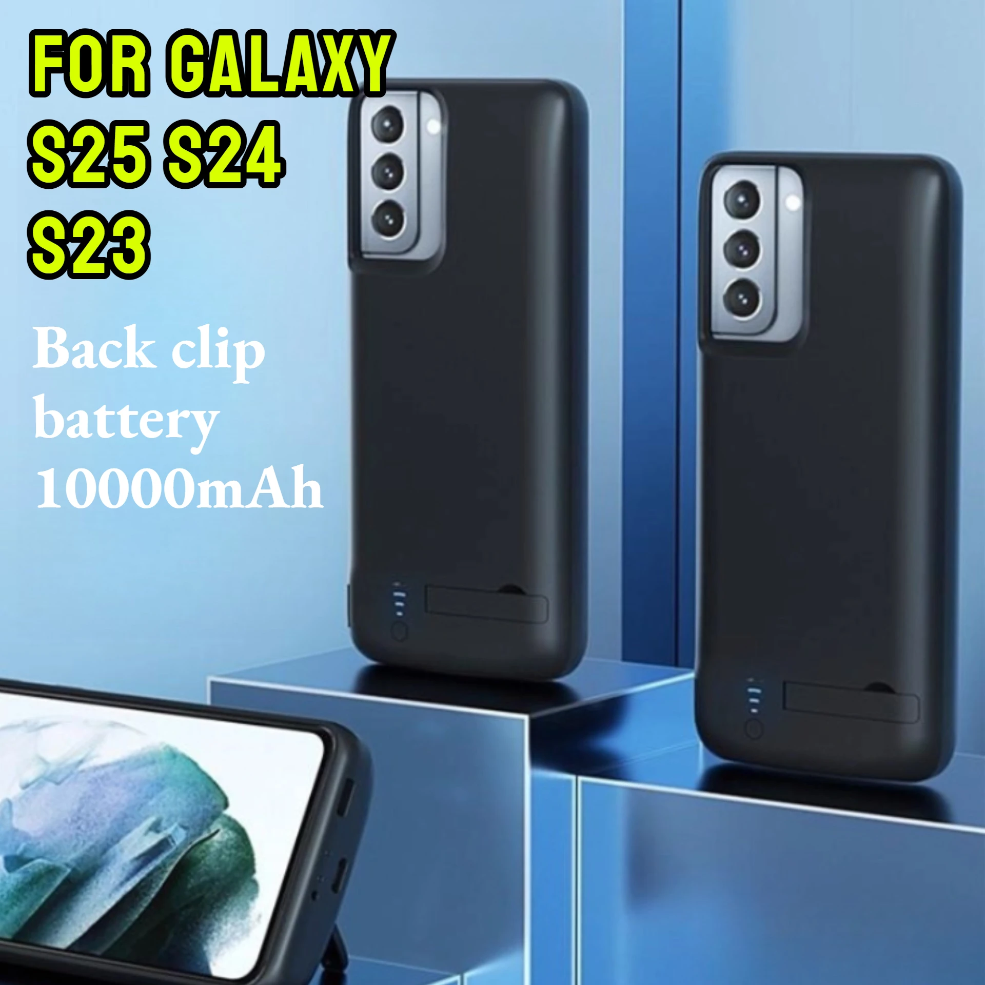 

For Samsung Galaxy S25 S24 S23 10000mAh Battery Case Power Bank Cover with High Capacity Portable Charger for S Series Phone