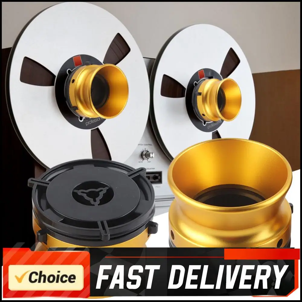 1 زوج مصقول سبائك الألومنيوم 10 بوصة فتاحة العالمي تحميل جهاز بكرة إلى بكرة الشريط Nab مهايئ توزيع Nab بكرة محور محولات